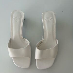 ZARA Women Leather Heel Sandals